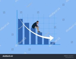 imprenditore solo con grafico crescita aziendale