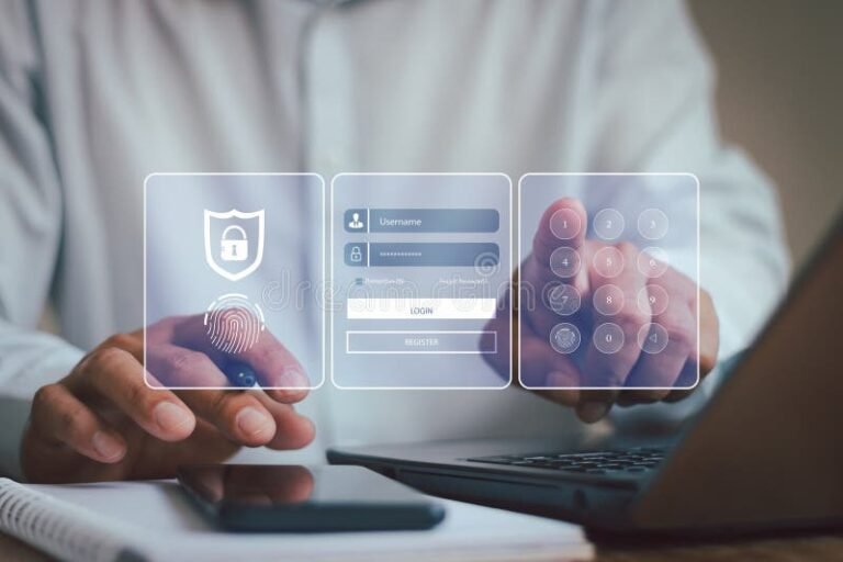 persona che usa computer per accesso digitale