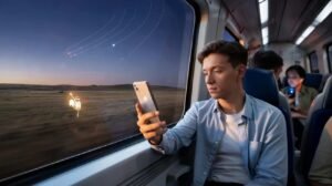 persona che usa smartphone con spid acceso