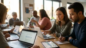 persone che collaborano in ufficio associativo