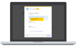schermata computer con pagina di registrazione poste it